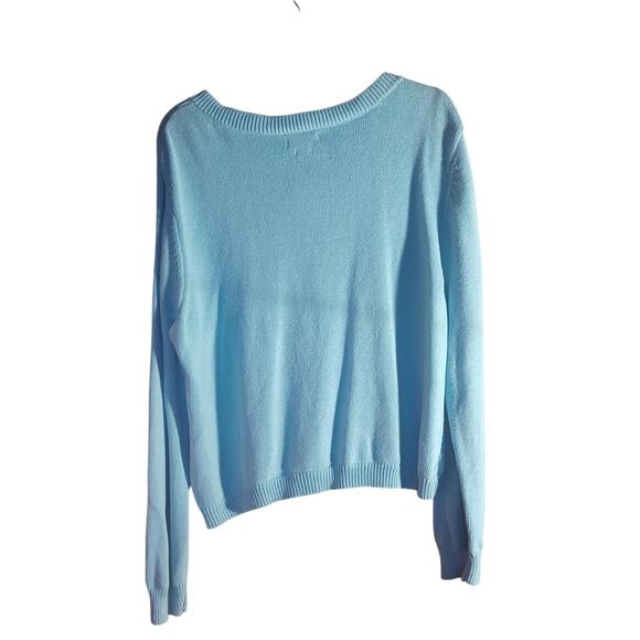 Vintage VanHeusen 100% Cotton Sage Green Cardigan Ruffle Front Women's XXL - Picture 4 of 7